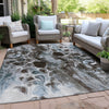 Piper Looms Chantille Abstract ACN1936 Chocolate Machine Washable Area Rug Outdoor Lifestyle Image Feature