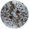 Piper Looms Chantille Abstract ACN1936 Chocolate Machine Washable Area Rug Round Main Image