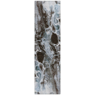 Piper Looms Chantille Abstract ACN1936 Chocolate Machine Washable Area Rug Runner Main Image