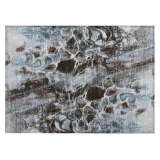 Piper Looms Chantille Abstract ACN1936 Chocolate Machine Washable Area Rug Scatter Main Image