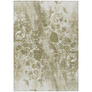 Piper Looms Chantille Abstract ACN1936 Khaki Machine Washable Area Rug main image