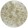 Piper Looms Chantille Abstract ACN1936 Khaki Machine Washable Area Rug Round Main Image