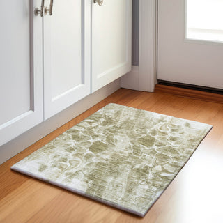 Piper Looms Chantille Abstract ACN1936 Khaki Machine Washable Area Rug Scatter Lifestyle Image Feature