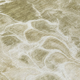 Piper Looms Chantille Abstract ACN1936 Khaki Machine Washable Area Rug Swatch Image