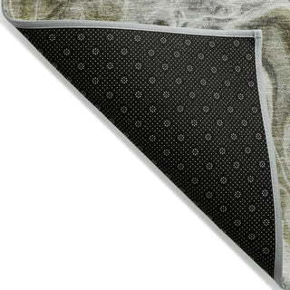 Piper Looms Chantille Abstract ACN1936 Pewter Machine Washable Area Rug Backing Image
