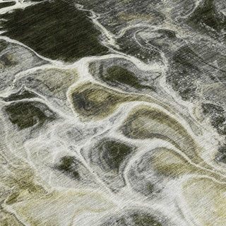 Piper Looms Chantille Abstract ACN1936 Pewter Machine Washable Area Rug Swatch Image