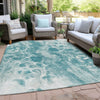 Piper Looms Chantille Abstract ACN1936 Teal Machine Washable Area Rug Outdoor Lifestyle Image Feature
