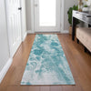 Piper Looms Chantille Abstract ACN1936 Teal Machine Washable Area Rug Runner Lifestyle Image Feature