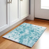 Piper Looms Chantille Abstract ACN1936 Teal Machine Washable Area Rug Scatter Lifestyle Image Feature