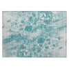 Piper Looms Chantille Abstract ACN1936 Teal Machine Washable Area Rug Scatter Main Image