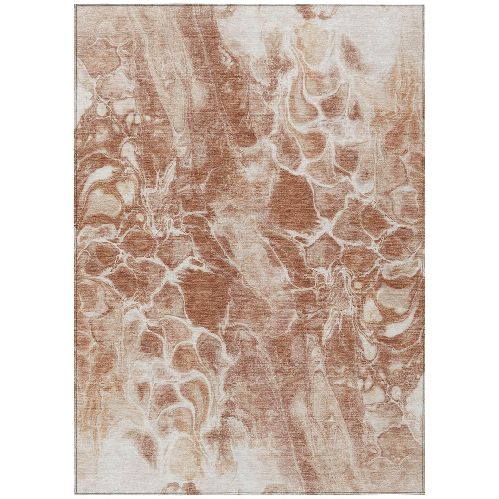 Piper Looms Chantille Abstract ACN1936 Terracotta Machine Washable Area Rug main image