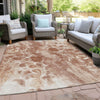 Piper Looms Chantille Abstract ACN1936 Terracotta Machine Washable Area Rug Outdoor Lifestyle Image Feature