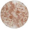 Piper Looms Chantille Abstract ACN1936 Terracotta Machine Washable Area Rug Round Main Image