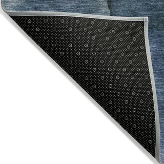 Piper Looms Chantille Abstract ACN1937 Blue Machine Washable Area Rug Backing Image