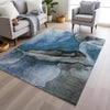 Piper Looms Chantille Abstract ACN1937 Blue Machine Washable Area Rug Lifestyle Image Feature