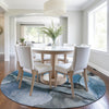 Piper Looms Chantille Abstract ACN1937 Blue Machine Washable Area Rug Round Lifestyle Image Feature