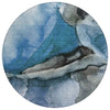 Piper Looms Chantille Abstract ACN1937 Blue Machine Washable Area Rug Round Main Image