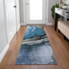 Piper Looms Chantille Abstract ACN1937 Blue Machine Washable Area Rug Runner Lifestyle Image Feature