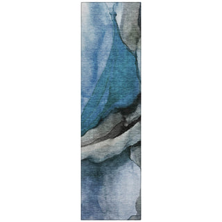 Piper Looms Chantille Abstract ACN1937 Blue Machine Washable Area Rug Runner Main Image