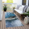 Piper Looms Chantille Abstract ACN1937 Blue Machine Washable Area Rug Runner Outdoor Lifestyle Image Feature