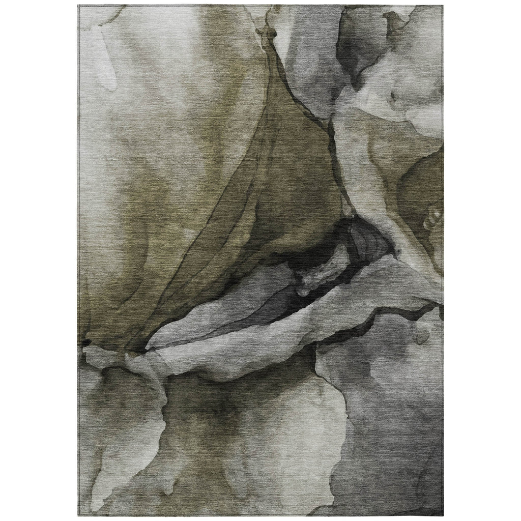 Piper Looms Chantille Abstract ACN1937 Gray Machine Washable Area Rug main image