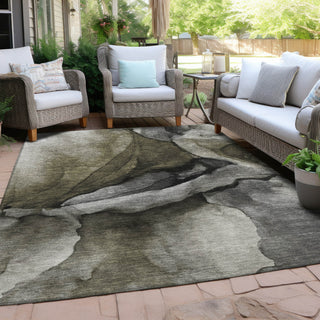 Piper Looms Chantille Abstract ACN1937 Gray Machine Washable Area Rug Outdoor Lifestyle Image Feature