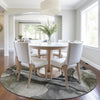 Piper Looms Chantille Abstract ACN1937 Gray Machine Washable Area Rug Round Lifestyle Image Feature