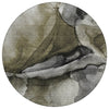 Piper Looms Chantille Abstract ACN1937 Gray Machine Washable Area Rug Round Main Image