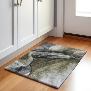 Piper Looms Chantille Abstract ACN1937 Gray Machine Washable Area Rug Scatter Lifestyle Image Feature