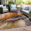 Piper Looms Chantille Abstract ACN1937 Paprika Machine Washable Area Rug Outdoor Lifestyle Image Feature