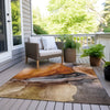 Piper Looms Chantille Abstract ACN1937 Paprika Machine Washable Area Rug Outdoor Lifestyle Image Feature