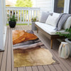 Piper Looms Chantille Abstract ACN1937 Paprika Machine Washable Area Rug Runner Outdoor Lifestyle Image Feature