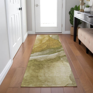 Piper Looms Chantille Abstract ACN1937 Wheat Machine Washable Area Rug Runner Lifestyle Image Feature