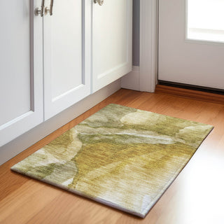 Piper Looms Chantille Abstract ACN1937 Wheat Machine Washable Area Rug Scatter Lifestyle Image Feature