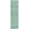Piper Looms Chantille Floral ACN1938 Aqua Machine Washable Area Rug Runner Main Image