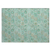 Piper Looms Chantille Floral ACN1938 Aqua Machine Washable Area Rug Scatter Main Image