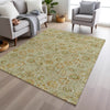 Piper Looms Chantille Floral ACN1938 Beige Machine Washable Area Rug Lifestyle Image Feature