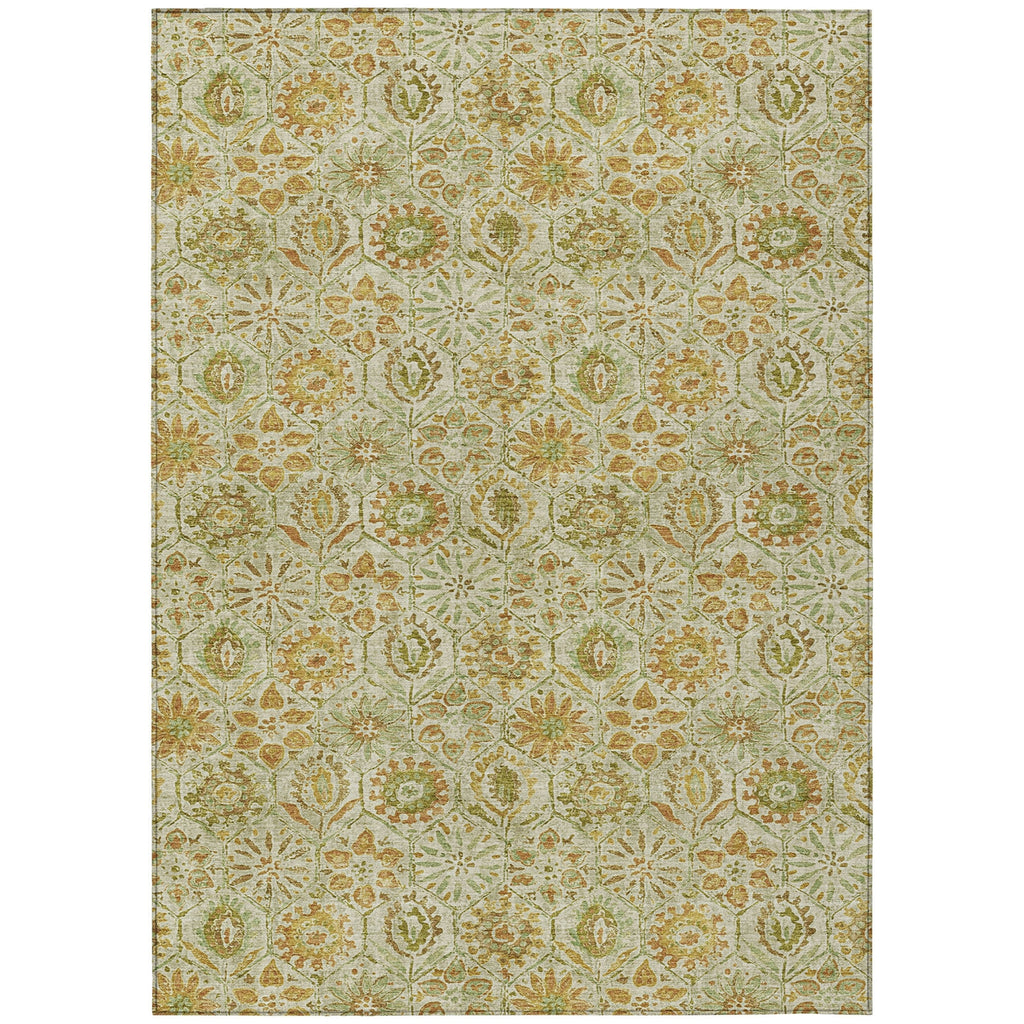 Piper Looms Chantille Floral ACN1938 Beige Machine Washable Area Rug main image