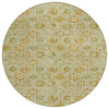 Piper Looms Chantille Floral ACN1938 Beige Machine Washable Area Rug Round Main Image