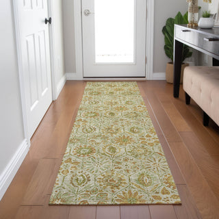 Piper Looms Chantille Floral ACN1938 Beige Machine Washable Area Rug Runner Lifestyle Image Feature