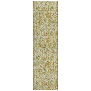 Piper Looms Chantille Floral ACN1938 Beige Machine Washable Area Rug Runner Main Image