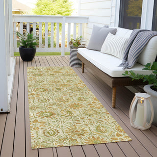 Piper Looms Chantille Floral ACN1938 Beige Machine Washable Area Rug Runner Outdoor Lifestyle Image Feature