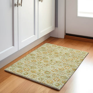 Piper Looms Chantille Floral ACN1938 Beige Machine Washable Area Rug Scatter Lifestyle Image Feature
