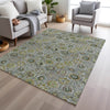 Piper Looms Chantille Floral ACN1938 Green Machine Washable Area Rug Lifestyle Image Feature
