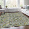 Piper Looms Chantille Floral ACN1938 Green Machine Washable Area Rug Lifestyle Image Feature