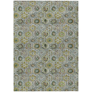 Piper Looms Chantille Floral ACN1938 Green Machine Washable Area Rug main image