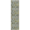 Piper Looms Chantille Floral ACN1938 Green Machine Washable Area Rug Runner Main Image