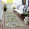 Piper Looms Chantille Floral ACN1938 Green Machine Washable Area Rug Runner Outdoor Lifestyle Image Feature
