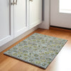 Piper Looms Chantille Floral ACN1938 Green Machine Washable Area Rug Scatter Lifestyle Image Feature