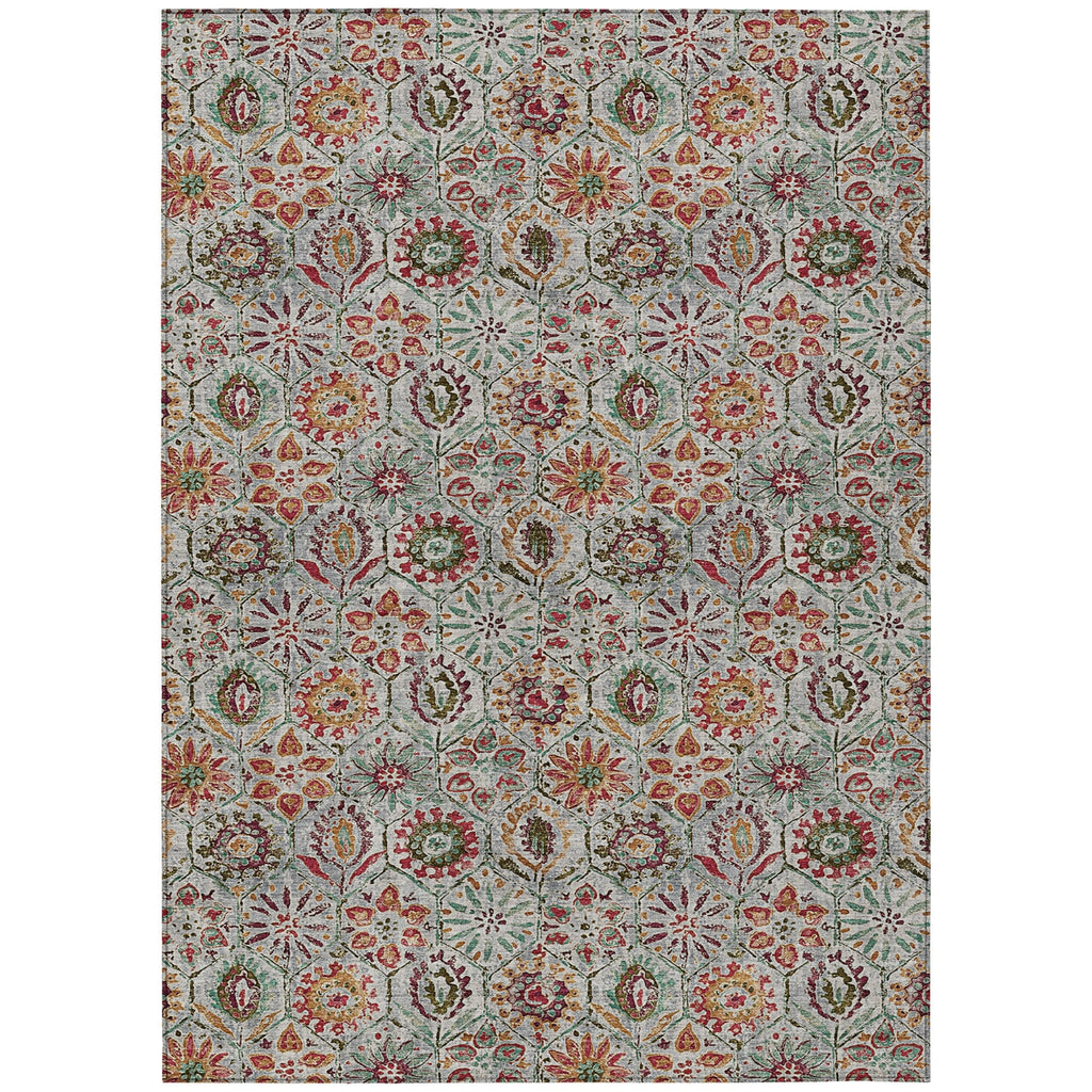 Piper Looms Chantille Floral ACN1938 Paprika Machine Washable Area Rug main image